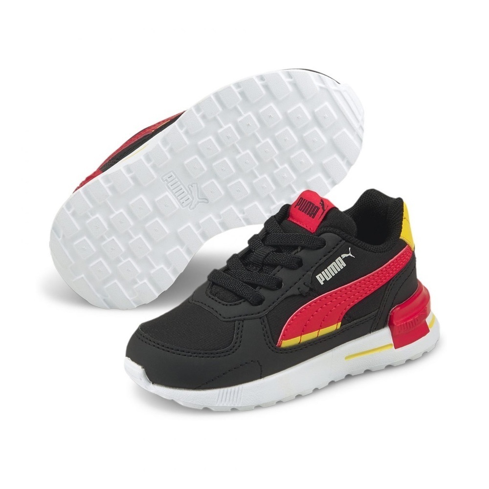 Puma Infant/Toddler Boys Graviton Tech AC INF Black/Red Sneakers Size US 5C - Picture 3 of 16